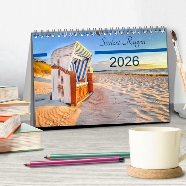 Produktbild: S&uuml;dost R&uuml;gen 2026 (Tischkalender 2026 DIN A5 quer), CALVENDO Monatskalender