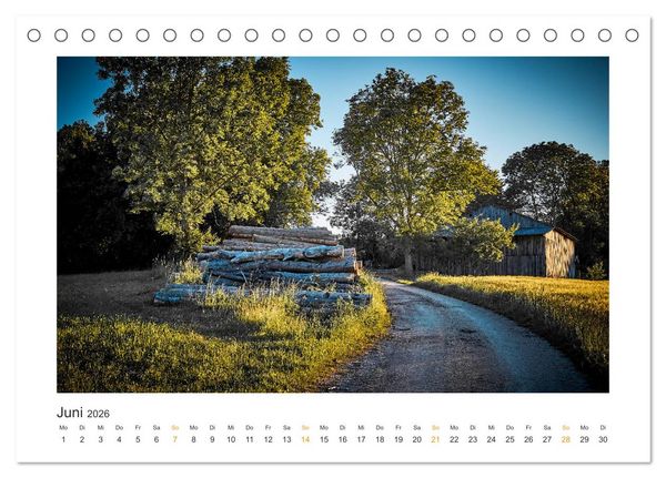 Produktbild: Landschaften des Altm&uuml;hltals (Tischkalender 2026 DIN A5 quer), CALVENDO Monatskalender