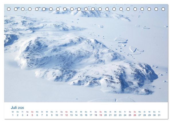 Produktbild: Polarflug Kurs Nordpol (Tischkalender 2026 DIN A5 quer), CALVENDO Monatskalender