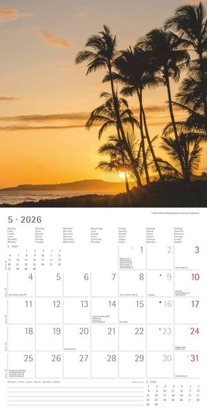 Produktbild: Summer Dreams 2026 - Broschürenkalender 30x30 cm (30x60 geöffnet) - Kalender mit Platz für Notizen - Bildkalender - Wandplaner - Alpha Edition