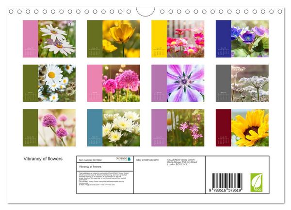 Produktbild: Vibrancy of flowers (Wall Calendar 2026 DIN A4 landscape), CALVENDO 12 Month Wall Calendar