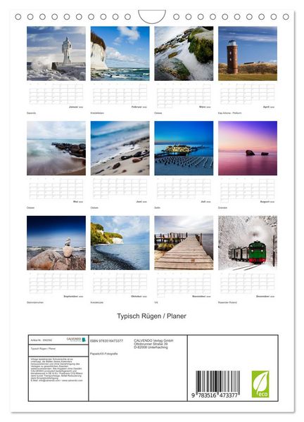 Produktbild: Typisch R&uuml;gen / Planer (Wandkalender 2026 DIN A4 hoch), CALVENDO Monatskalender