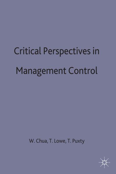 Produktbild: Critical Perspectives in Management Control