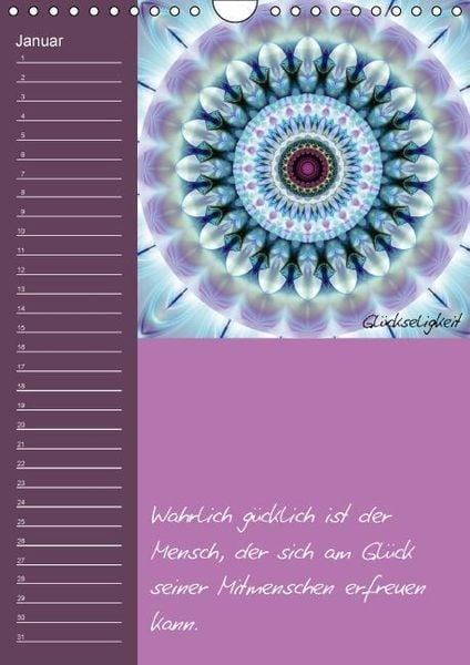 Produktbild: Mandala - Spiegel der Seele / immerw&auml;hrender Geburtstagskalender (Wandkalender immerw&auml;hrend DIN A4 hoch)