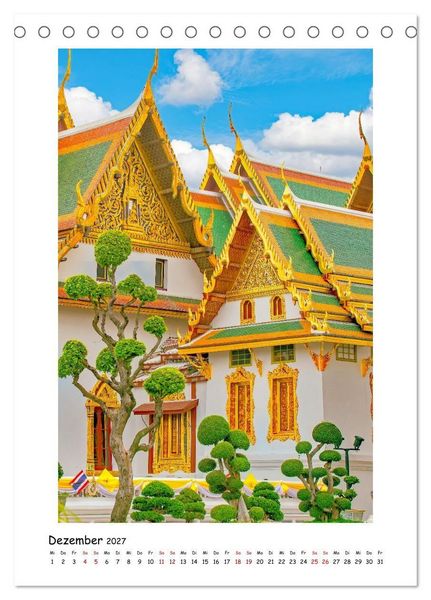 Produktbild: Grand Palace - ber&uuml;hmteste Sehensw&uuml;rdigkeit Bangkoks (Tischkalender 2027 DIN A5 hoch), CALVENDO Monatskalender