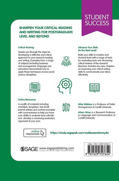 Produktbild: Critical Reading and Writing for Postgraduates