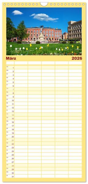 Produktbild: Familienplaner 2026 - G&ouml;rlitz - Europas verborgene Sch&ouml;nheit an der Nei&szlig;e mit 5 Spalten (Wandkalender, 21 x 45 cm) CALVENDO