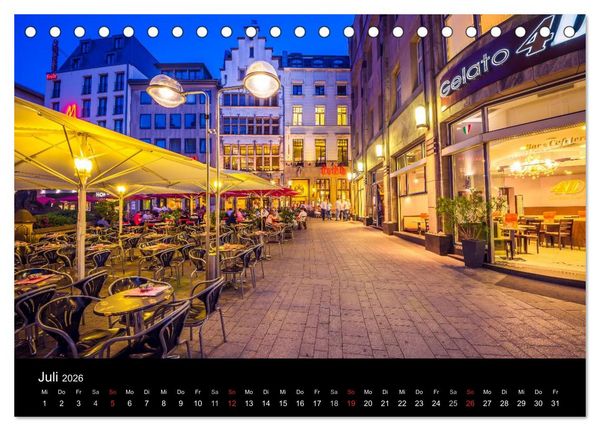 Produktbild: K&ouml;ln Impressionen bei Nacht (Tischkalender 2026 DIN A5 quer), CALVENDO Monatskalender