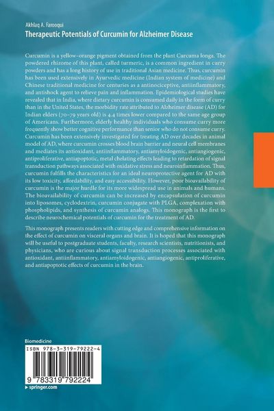 Produktbild: Therapeutic Potentials of Curcumin for Alzheimer Disease