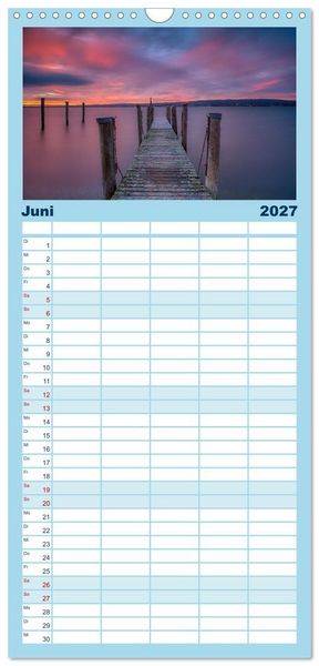 Produktbild: Familienplaner 2027 - Bodensee-Stimmungen mit 5 Spalten (Wandkalender, 21 x 45 cm) CALVENDO