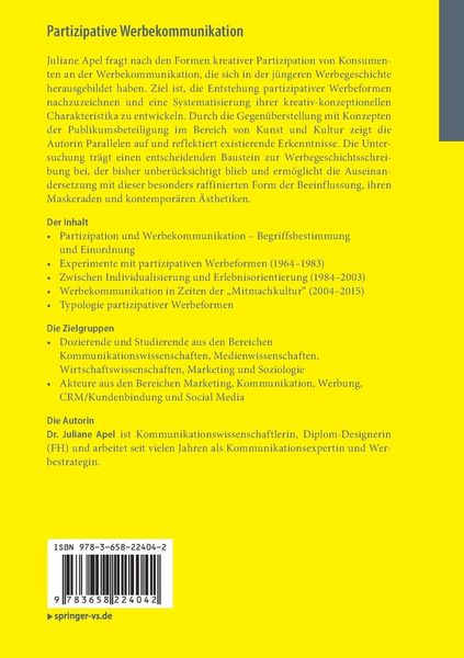Produktbild: Partizipative Werbekommunikation