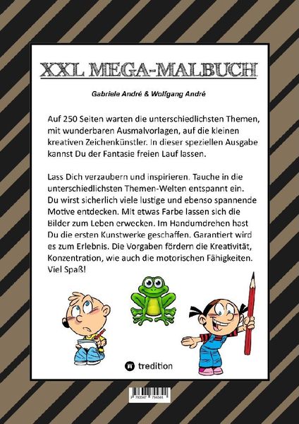 Produktbild: Mega Malbuch - Lustige Motive Zum Ausmalen - Verschiedene Themenwelten - F&ouml;rderung der Kreativit&auml;t