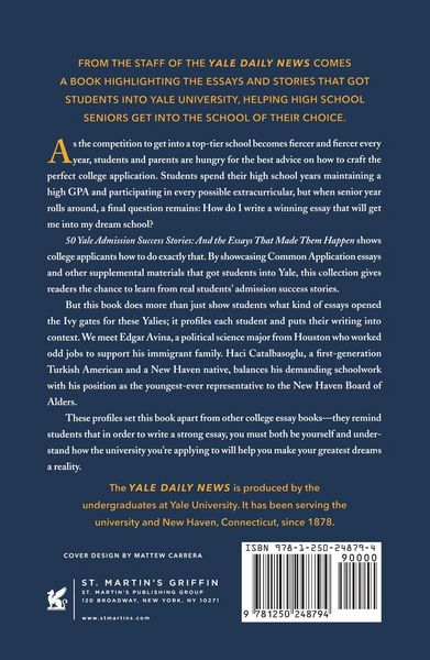 Produktbild: 50 Yale Admission Success Stories