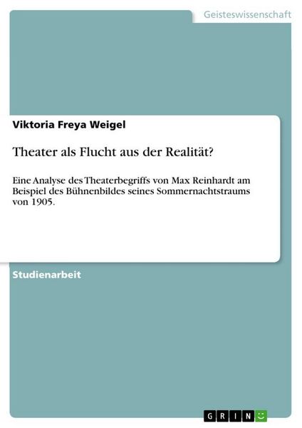 Produktbild: Theater als Flucht aus der Realit&auml;t?