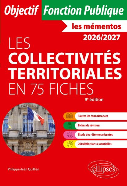 Les collectivités territoriales en 75 fiches, Taschenbuch von Philippe-Jean Quillien, Ellipses, 9782340111660