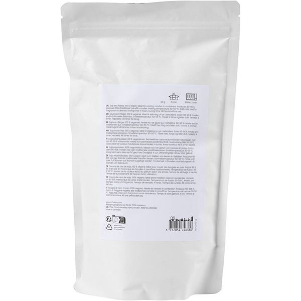 Produktbild: Creativ Company Sojawachs f&uuml;r Kerzen in Beh&auml;ltern, Creme, 500 g