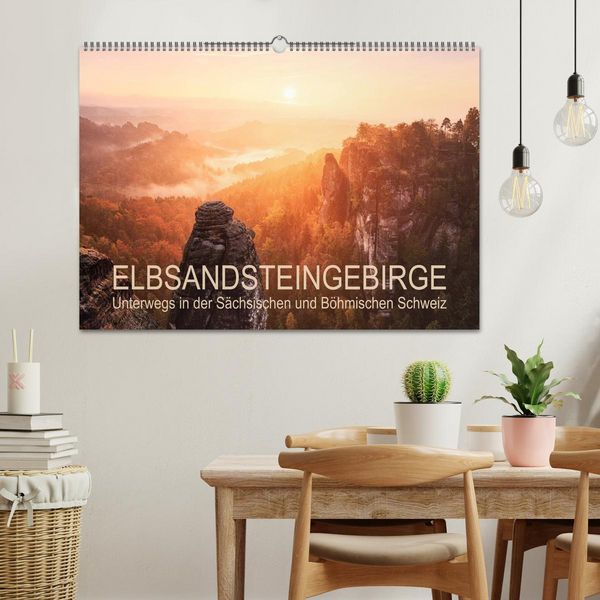 Produktbild: Elbsandsteingebirge: Unterwegs in der S&auml;chsischen und B&ouml;hmischen Schweiz (Wandkalender 2026 DIN A2 quer), CALVENDO Monatskalender