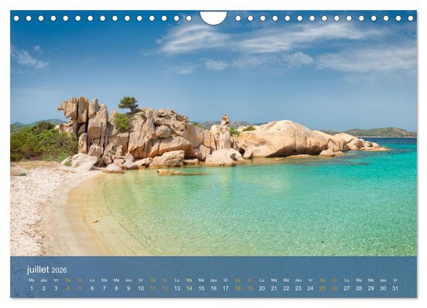 Produktbild: Sardaigne - L'&acirc;me sauvage de la M&eacute;diterran&eacute;e (Calendrier mural 2026 DIN A4 vertical), CALVENDO calendrier mensuel