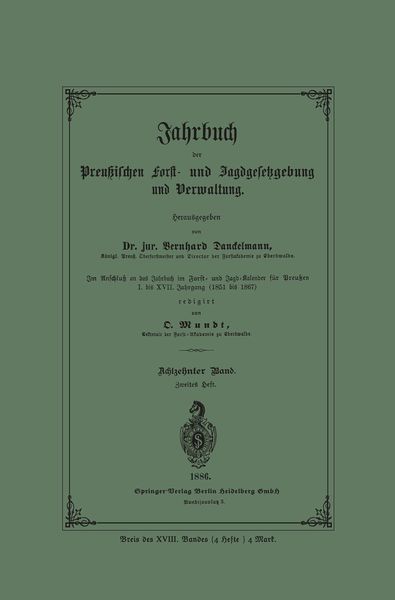 Produktbild: Jahrbuch der Preu&szlig;ischen Forst- und Jagdgesetzgebung und Verwaltung