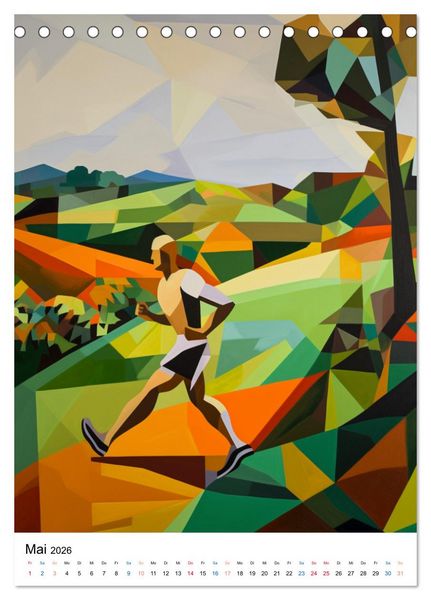 Produktbild: Laufkunst. (Tischkalender 2026 DIN A5 hoch), CALVENDO Monatskalender