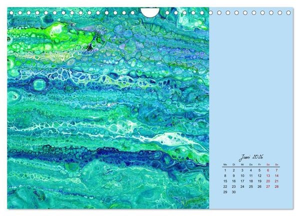 Produktbild: Farbfantasien - Pouring (Wandkalender 2026 DIN A4 quer), CALVENDO Monatskalender