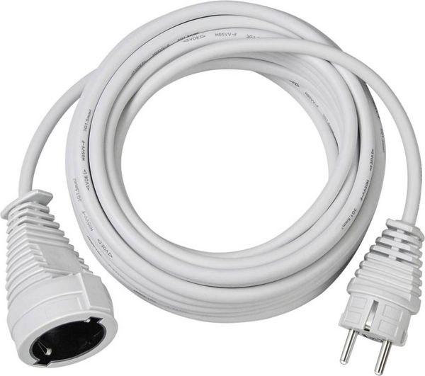 Brennenstuhl 1168440 Strom Verlängerungskabel Weiß 5.00m H05VV-F 3G 1,5mm²