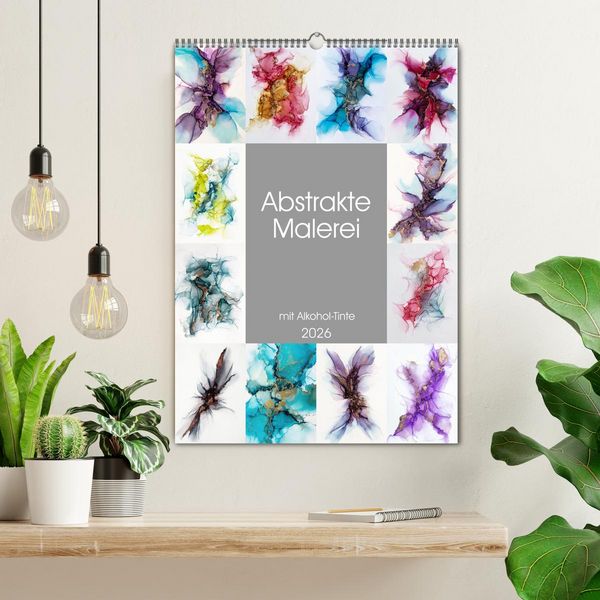 Produktbild: Abstrake Malerei (Wandkalender 2026 DIN A2 hoch), CALVENDO Monatskalender