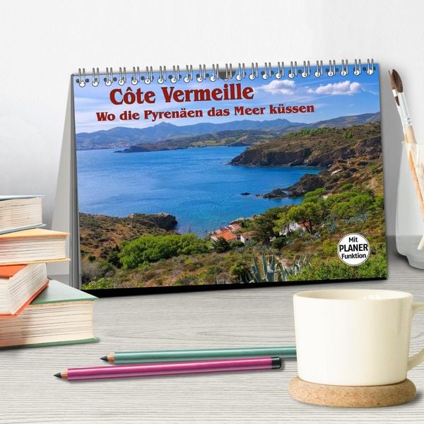 Produktbild: Cote Vermeille - Wo die Pyren&auml;en das Meer k&uuml;ssen (Tischkalender 2026 DIN A5 quer), CALVENDO Monatskalender