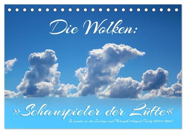 Produktbild: Die Wolken: "Schauspieler der L&uuml;fte" (Tischkalender 2026 DIN A5 quer), CALVENDO Monatskalender