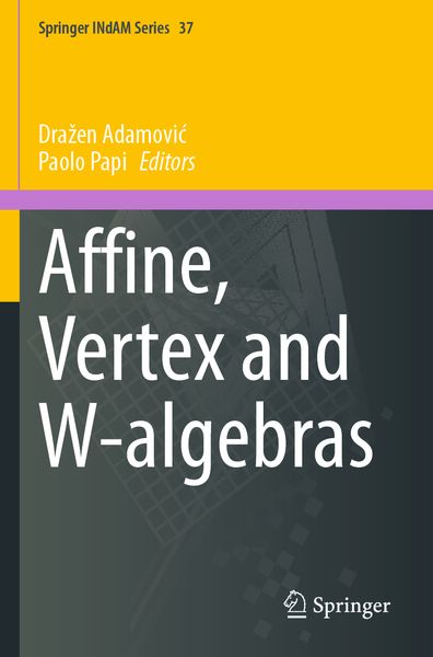 Produktbild: Affine, Vertex and W-algebras