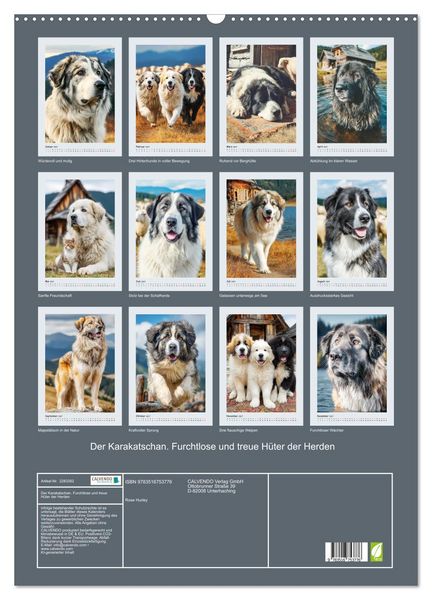 Produktbild: Der Karakatschan. Furchtlose und treue H&uuml;ter der Herden (Wandkalender 2027 DIN A2 hoch), CALVENDO Monatskalender