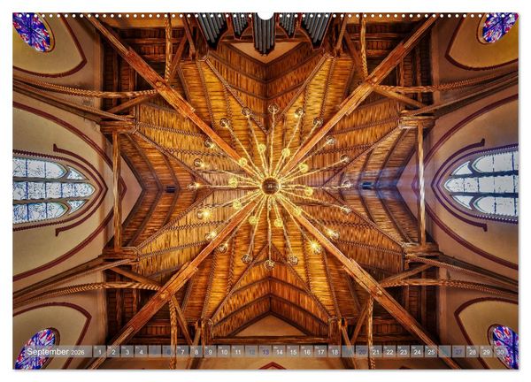 Produktbild: Bremer Kirchen von Innen (hochwertiger Premium Wandkalender 2026 DIN A2 quer), Kunstdruck in Hochglanz