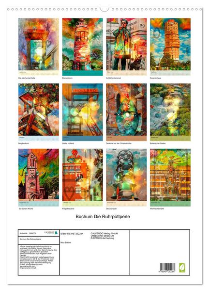 Produktbild: Bochum Die Ruhrpottperle (Wandkalender 2026 DIN A2 hoch), CALVENDO Monatskalender