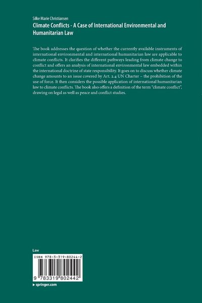 Produktbild: Climate Conflicts - A Case of International Environmental and Humanitarian Law