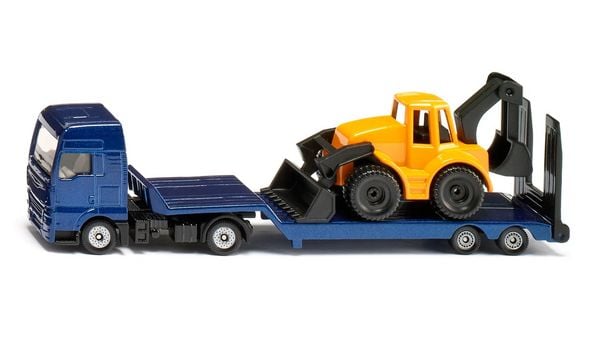 siku MAN Lkw 1:87 mit Baggerlader und Anhängerkupplung