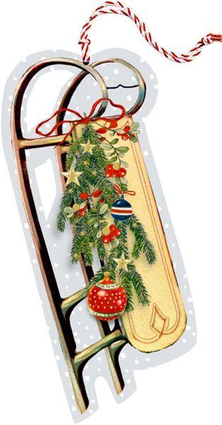 Produktbild: Weihnachtskarte Schlitten