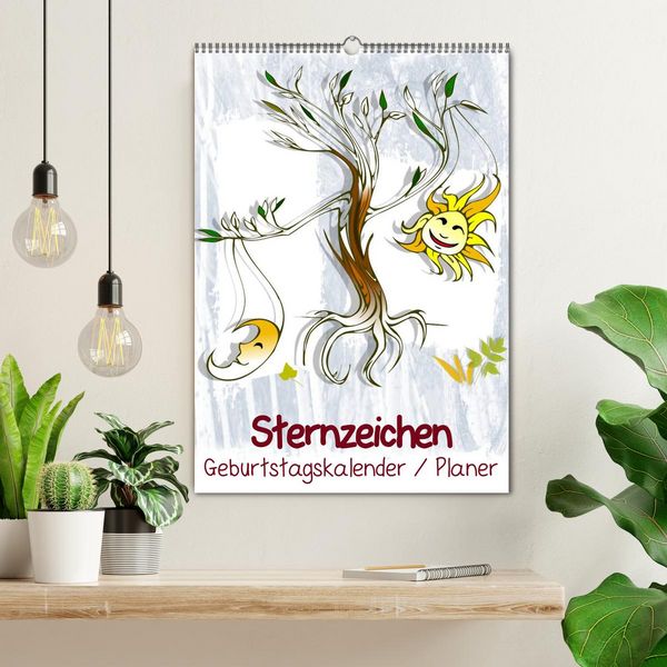 Produktbild: Sternzeichen &bull; Geburtstagskalender / Planer (Wandkalender 2026 DIN A2 hoch), CALVENDO Monatskalender