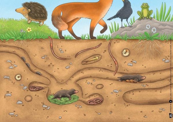 Produktbild: Was macht der Regenwurm im Garten? Kamishibai Bildkartenset
