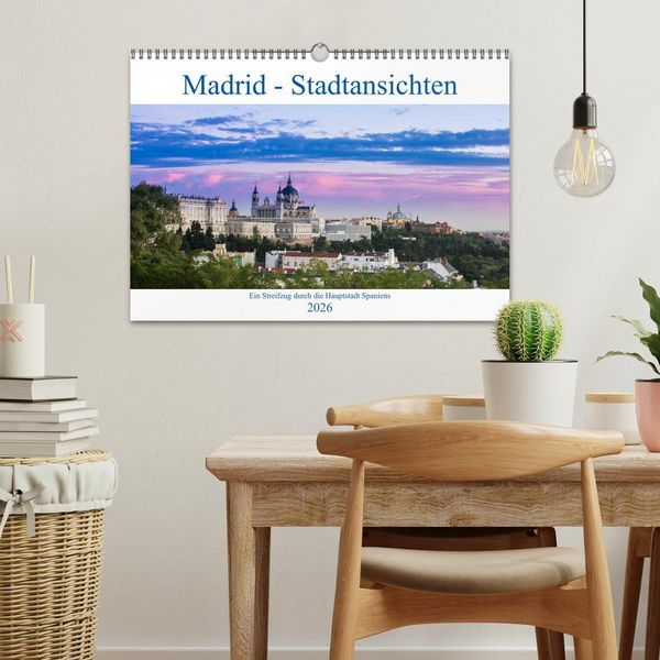 Produktbild: Madrid - Stadtansichten (Wandkalender 2026 DIN A3 quer), CALVENDO Monatskalender