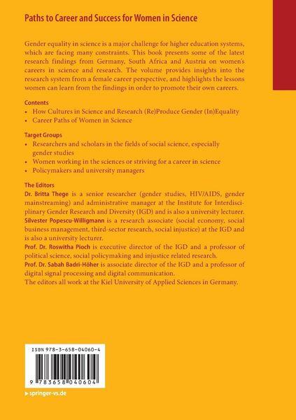 Produktbild: Paths to Career and Success for Women in Science
