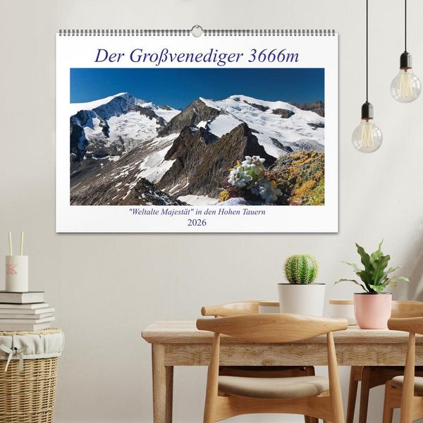 Produktbild: Der Gro&szlig;venediger 3666m (Wandkalender 2026 DIN A2 quer), CALVENDO Monatskalender