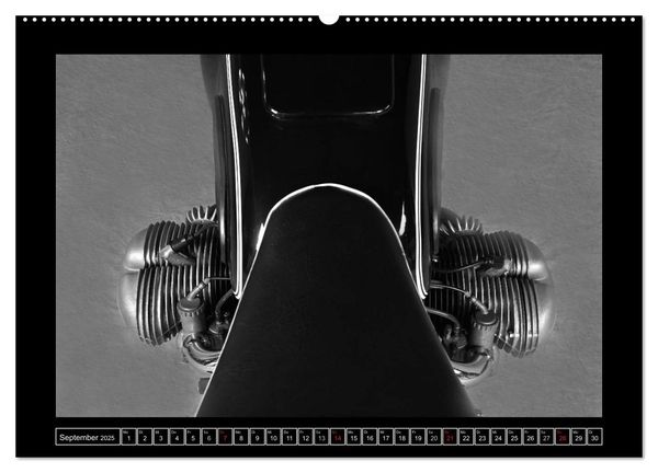 Produktbild: BMW R69S in schwarzweiss (Wandkalender 2025 DIN A2 quer), CALVENDO Monatskalender
