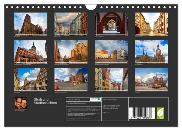 Produktbild: Stralsund Stadtansichten (Wandkalender 2026 DIN A4 quer), CALVENDO Monatskalender