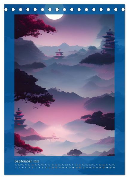 Produktbild: Moonlit Fantasies (Desk Calendar 2026 DIN A5 portrait), CALVENDO 12 Month DeskCalendar