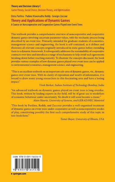 Produktbild: Theory and Applications of Dynamic Games
