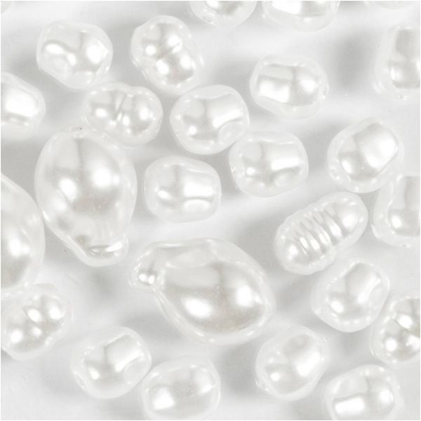Produktbild: Creativ Company Wachsperlen, Oval, D 6-14 mm, Lochgr&ouml;&szlig;e 1,3-1,5 mm, 30 Stk