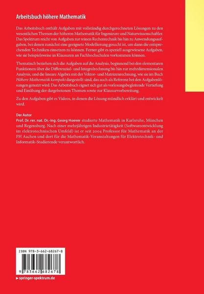 Produktbild: Arbeitsbuch h&ouml;here Mathematik