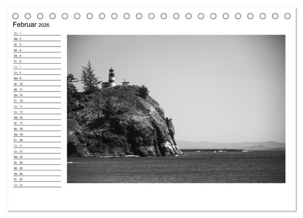 Produktbild: Leuchtt&uuml;rme der Westk&uuml;ste der USA (Tischkalender 2026 DIN A5 quer), CALVENDO Monatskalender