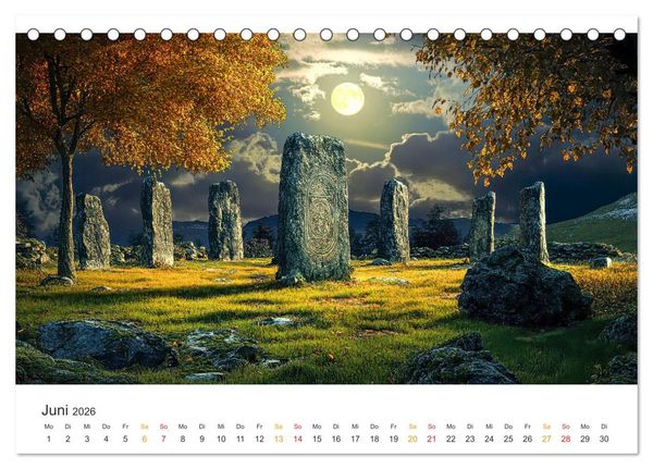 Produktbild: Magische Steine - Tor zur Anderswelt (Tischkalender 2026 DIN A5 quer), CALVENDO Monatskalender