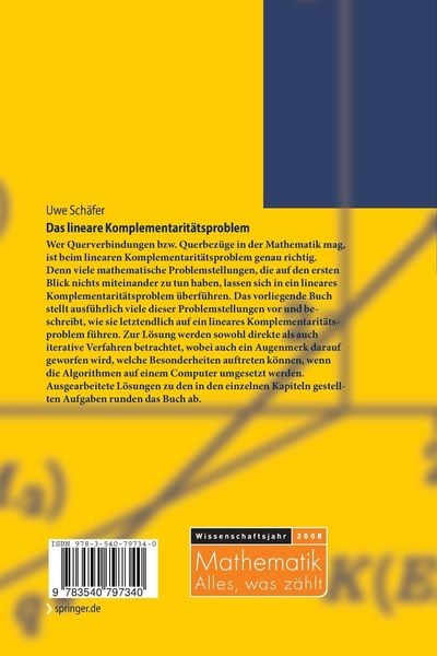 Produktbild: Das lineare Komplementarit&auml;tsproblem